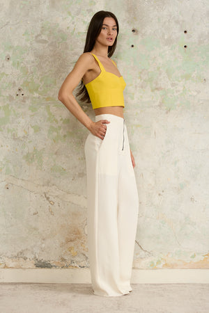 Contrast Silk Trousers