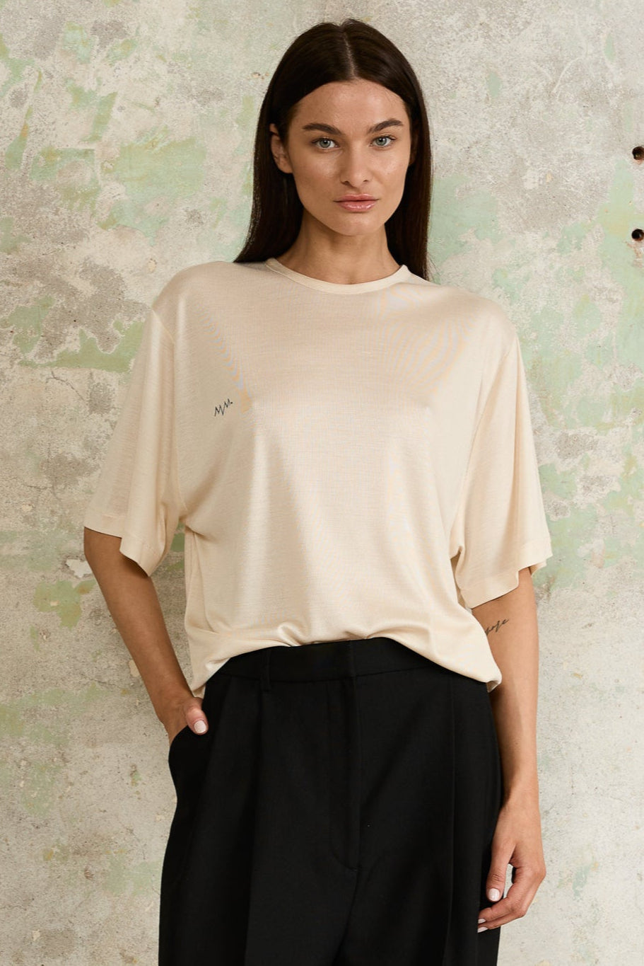 Ivory MM Silk Tee