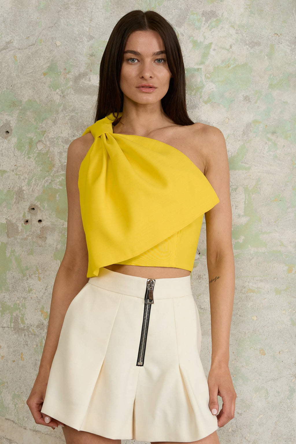 Sunny Silk Cascade Bow Corset