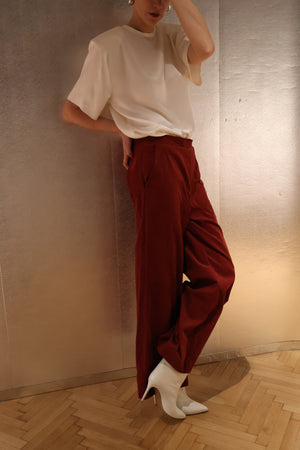 Raya Burgundy Corduroy Trousers